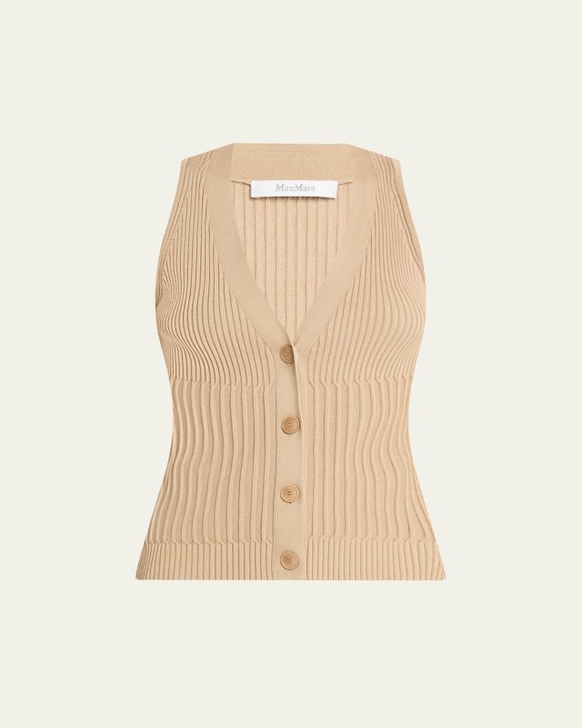 Bimba Ribbed Knit Vest